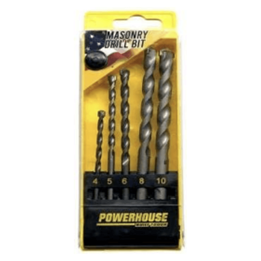 Powerhouse Masonry Drill Bit Set 5Pcs - KHM Megatools Corp. Powerhouse Masonry Drill Bit Set 5Pcs - KHM Megatools Corp.